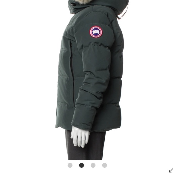 Canada Goose Green Puffer Jacket with Fur Hood